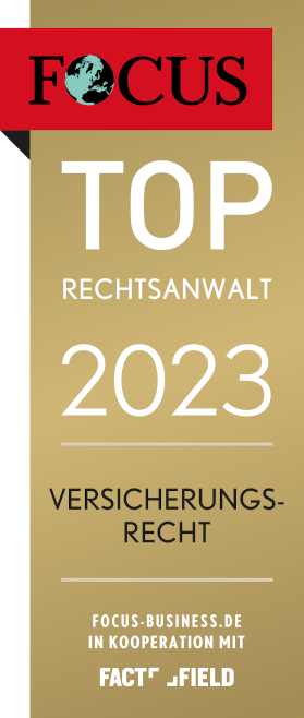 TOP Rechtsanwalt 2023 Verischerungsrecht Jürgen Wahl